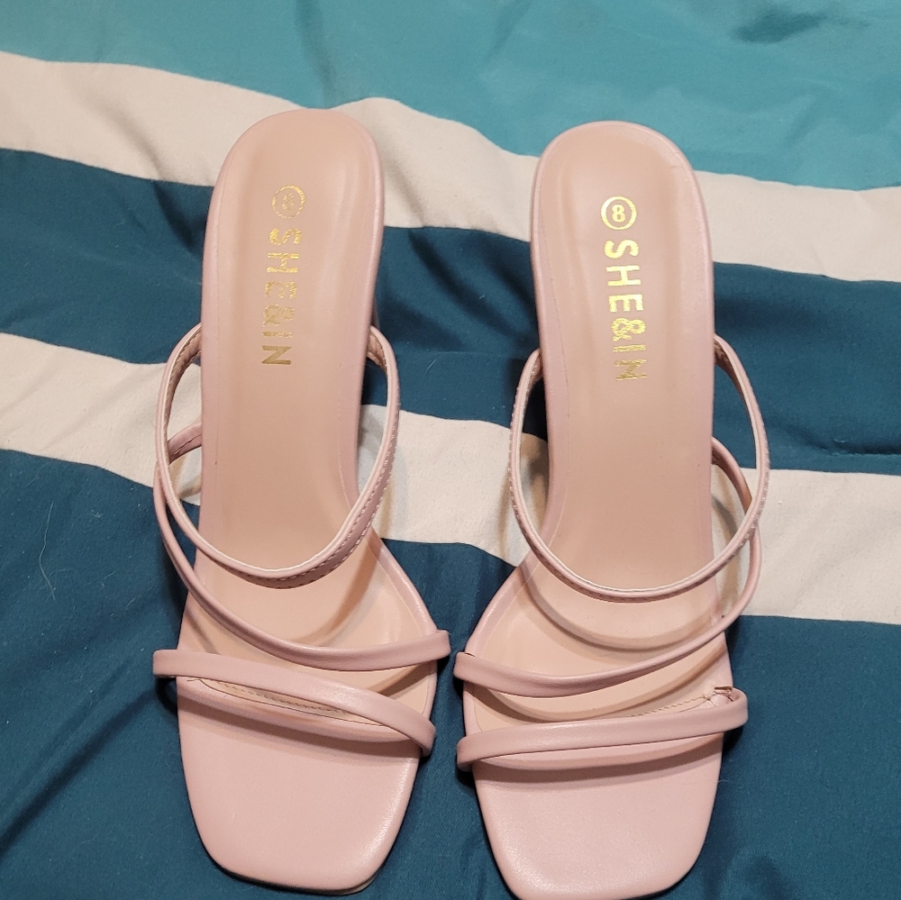 Light pink strappy heels